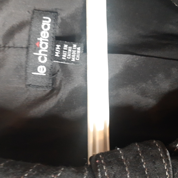 Pinstripe Le Chateau Dress with Flair bottom - Picture 3 of 5